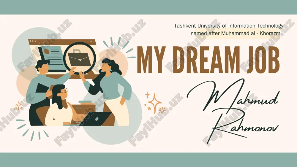 my dream job — PDF