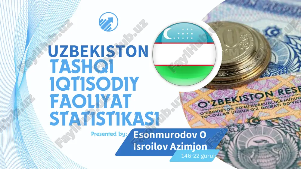 tashqi iqtisodiy faoliyat statistikasi — PDF