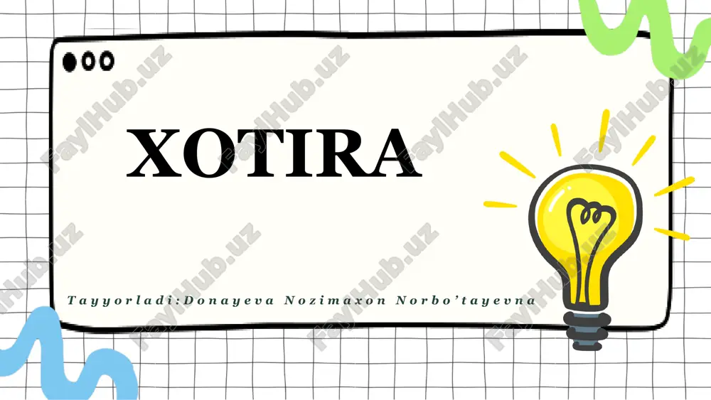 xotira — PDF