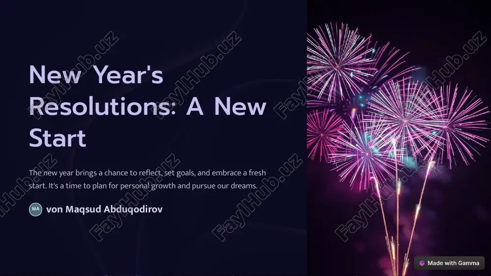 new year's resolutions: a new start — PDF