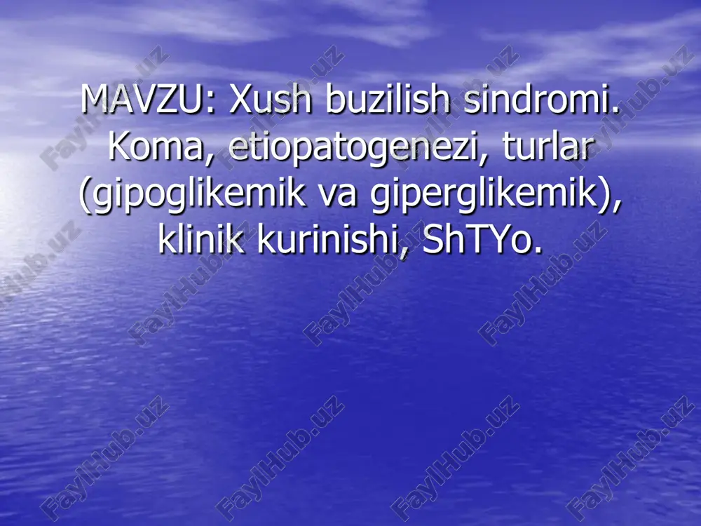 xush buzilish sindromi — PDF