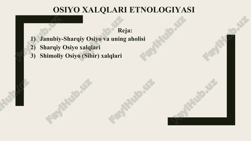 osiyoxalqlari etnologiyasi — PPTX
