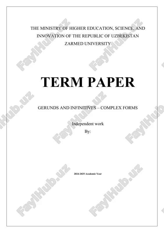 gerunds and infinitives - complex forms — DOCX