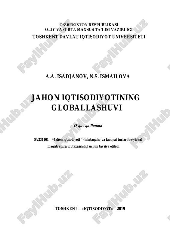 jahon iqtisodiyotining globallashuvi — PDF