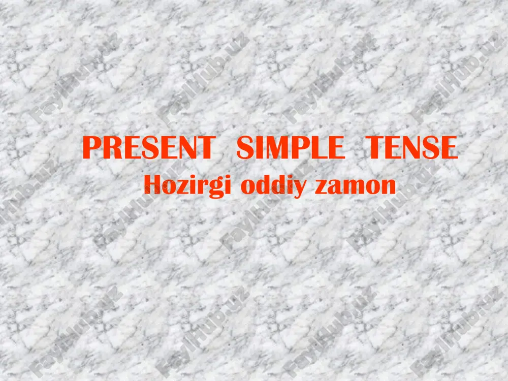 present simple tense — PDF