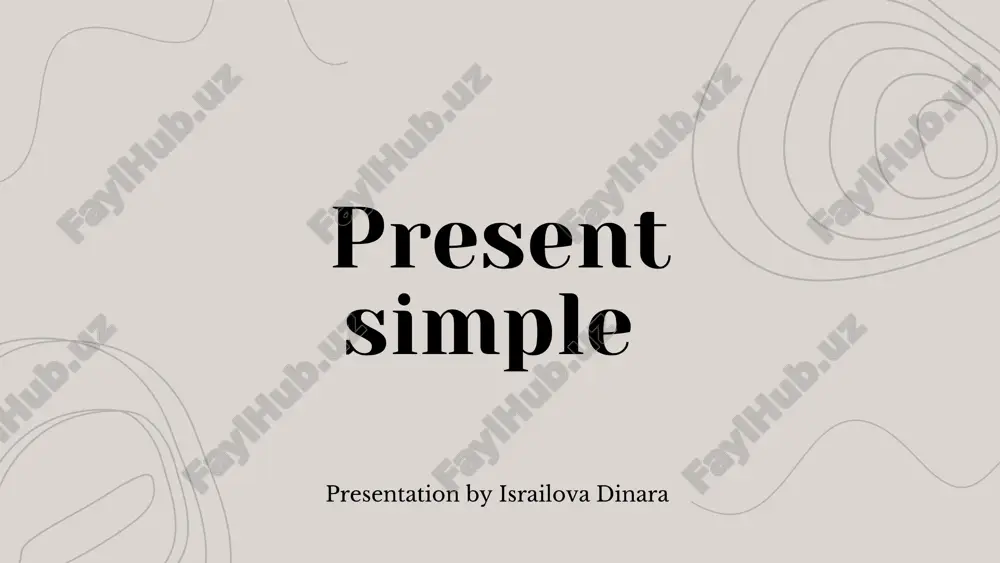 present simple tense — PDF