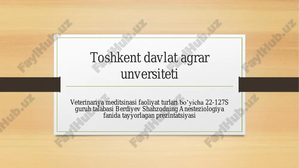 veterinariya operatsiyasi — PDF