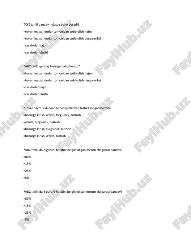 xyz tahlil — PDF