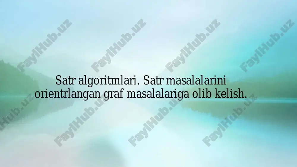 satr algoritmlari — PDF
