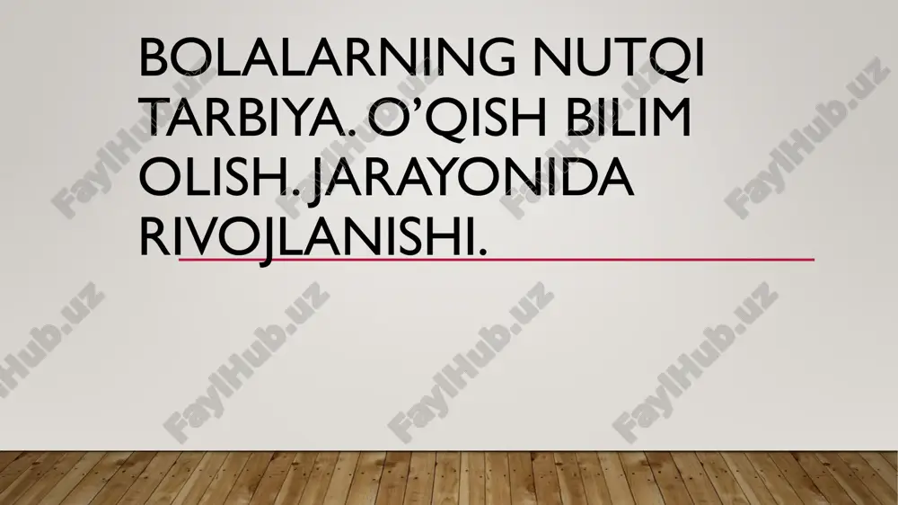 bolalarning nutqi — PDF