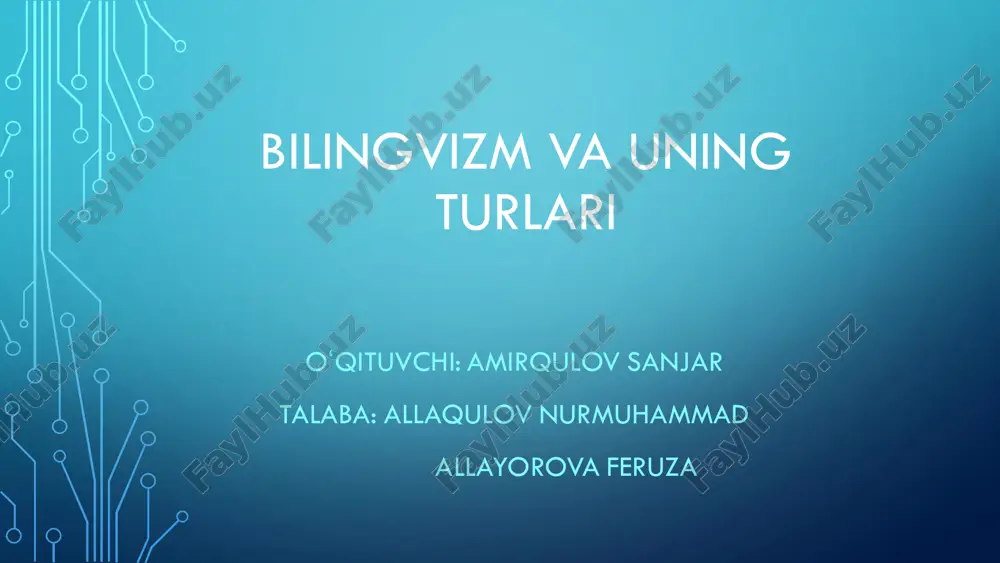bilingvizm va uning turlari — PDF