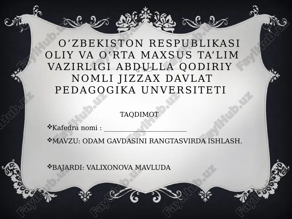 odam gavdasini rangtasvirda ishlash — PDF
