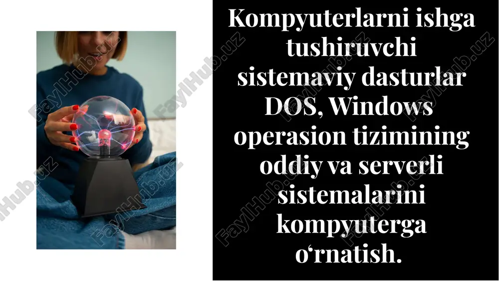 kompyuterlarni ishga tushiruvchi sistemaviy dasturlar — PDF
