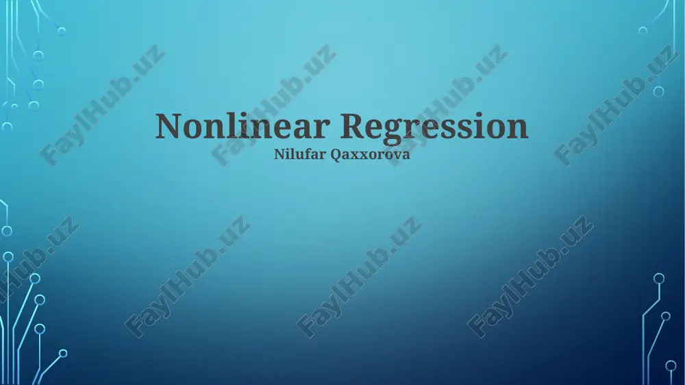 nonlinear regression — PPTX