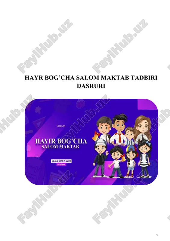 hayr bog’cha salom maktab tadbiri — DOCX