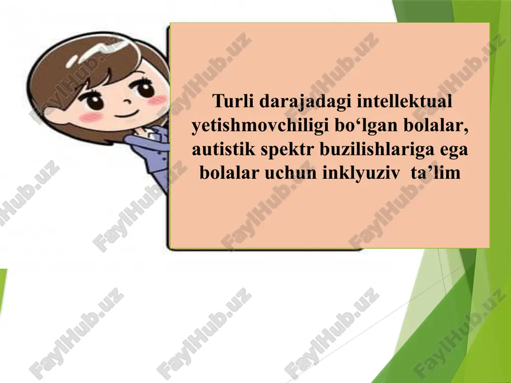 autistik spektori buzilgan 1- sinf o‘quvchilarining psixologik xususiyati — PPTX