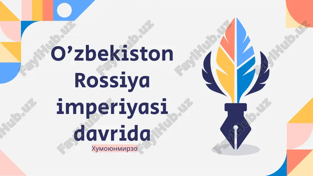 tarix rossiya davridagi o’zbekiston — PPTX