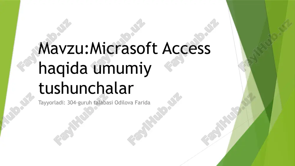 microsoft access — PPTX