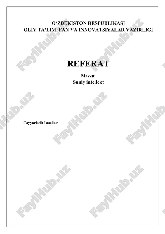 sun'iy intellekt — DOCX