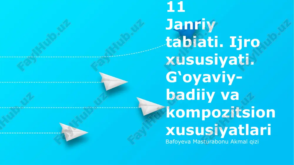 janr tabiati va ijro xususiyatlari — PPTX