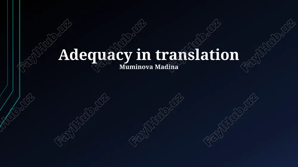 adequacy in translation — PPTX