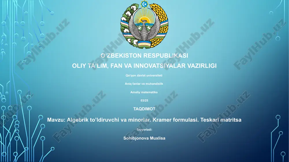 amaliy matematika — PPTX
