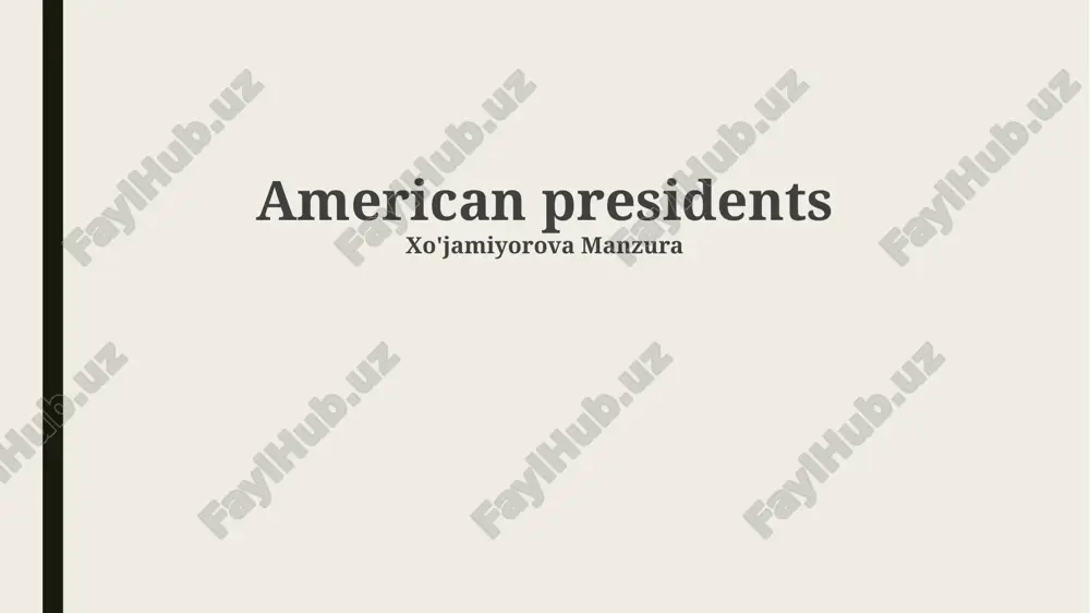 american presidents — PPTX