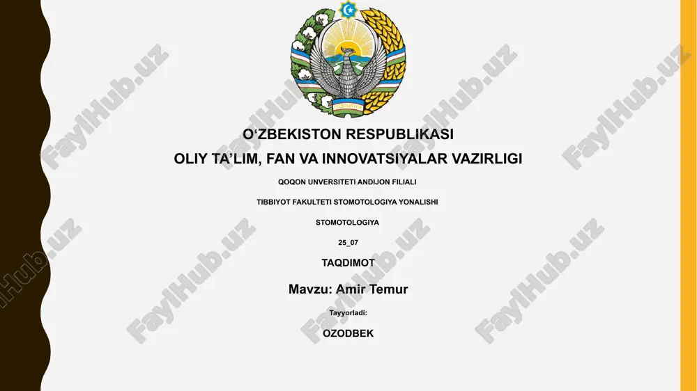 amir temur — PPTX