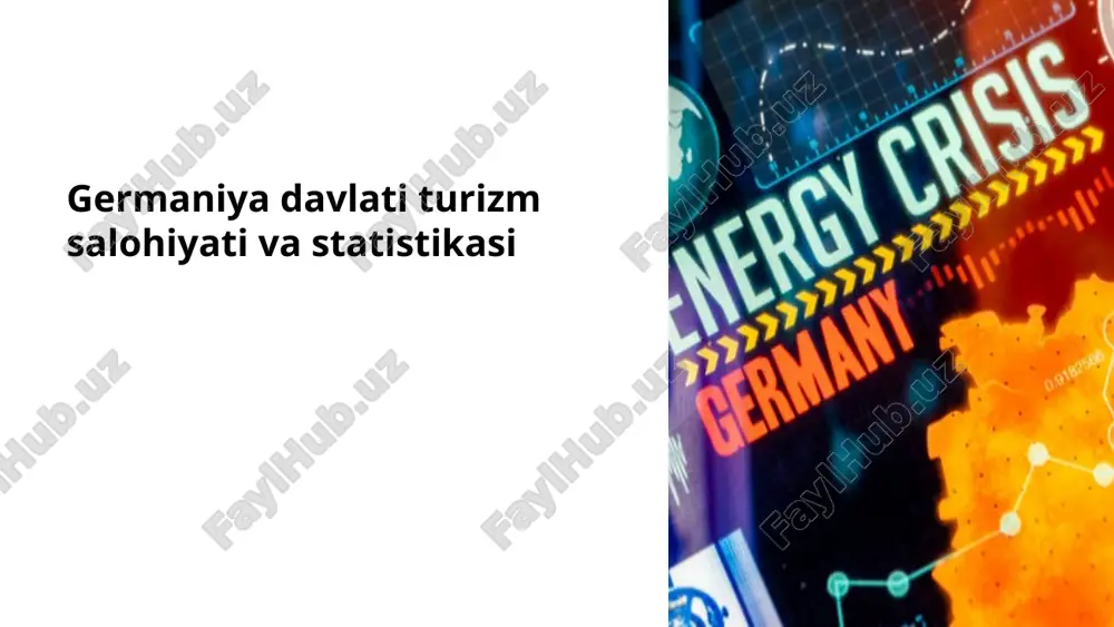 germaniya davlati turizm salohiyati va statistikasi — PPTX