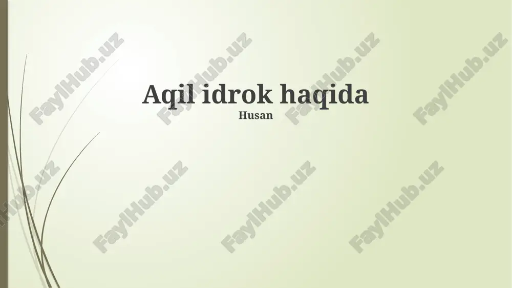 intellektning o'lchami — PPTX