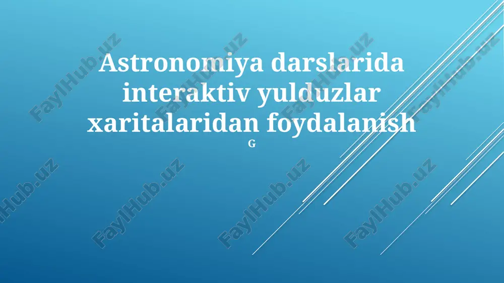interaktiv yulduz xaritalari — PPTX
