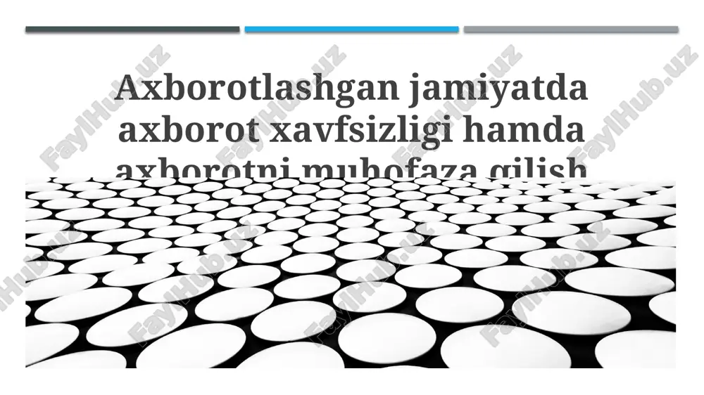 axborot xavfsizligi va himoya — PPTX
