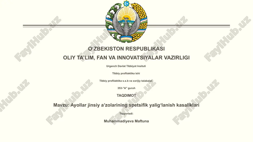 tibbiy profilaktika ishi — PPTX