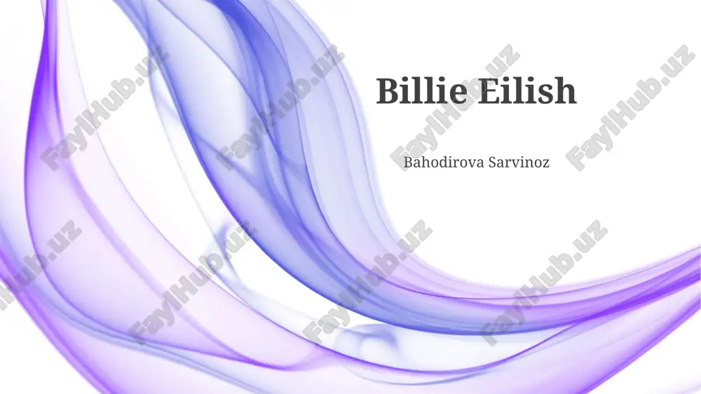 billie eilish — PPTX
