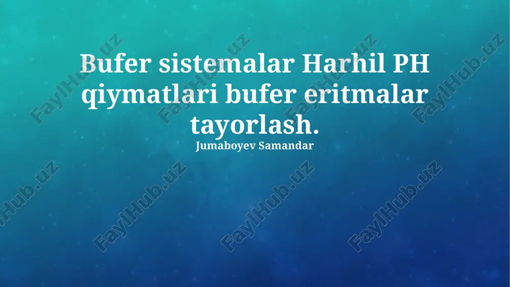buffer tizimlari — PPTX