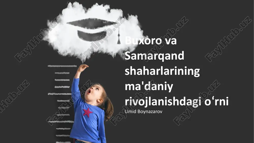 buxoro va samarqand shaharlarining ma'daniy rivojlanishdagi oʻrni — PPTX