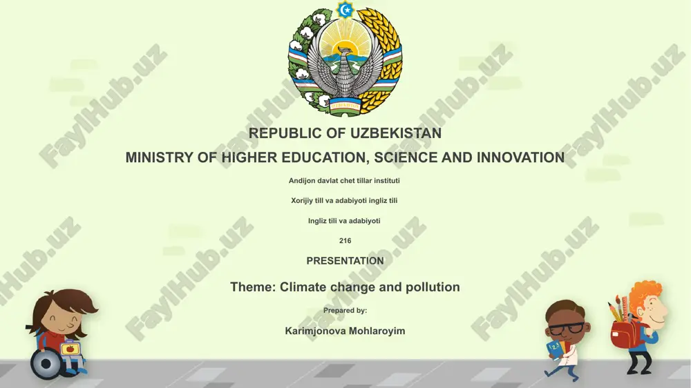 climate change and pollution presentation — PPTX