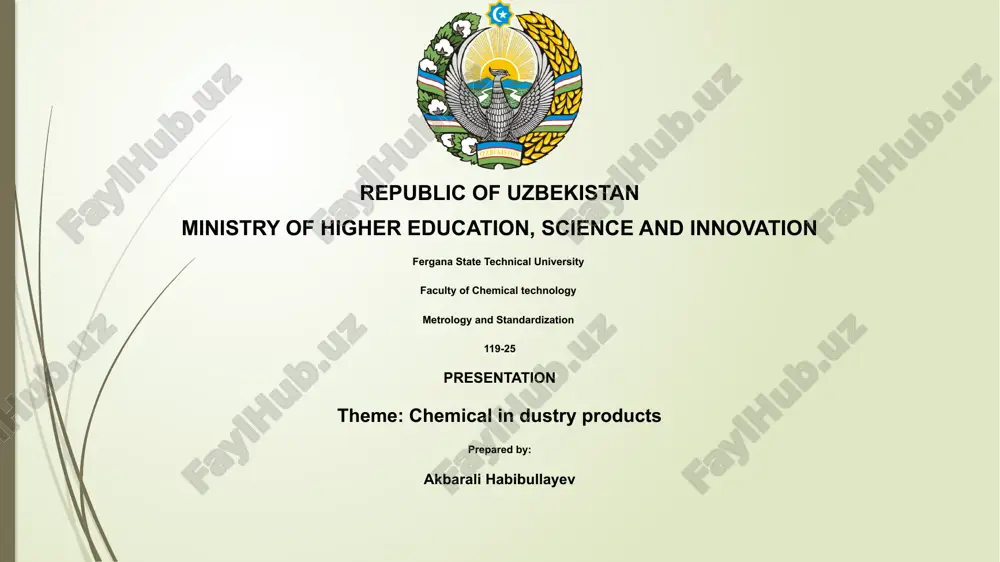 chemical industry products — PPTX