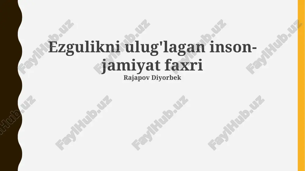 abu ali ibn sinoning tibbiyot sohasidagi merosi — PPTX
