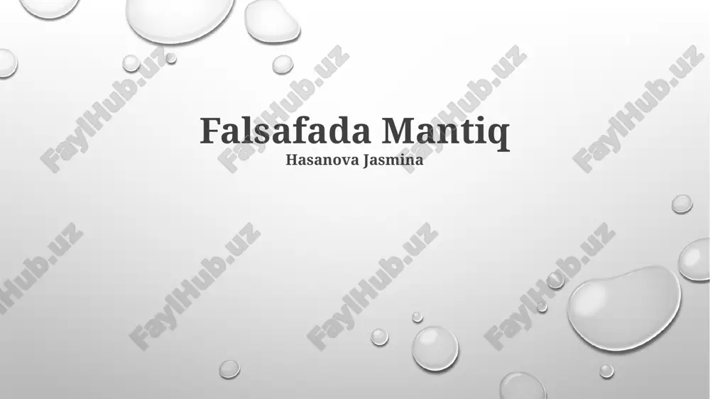 falsafada mantiq — PPTX