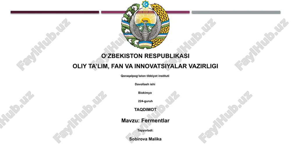 fermentlar — PPTX