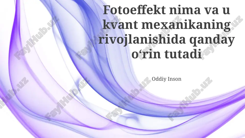 fotoelektrik effekt — PPTX