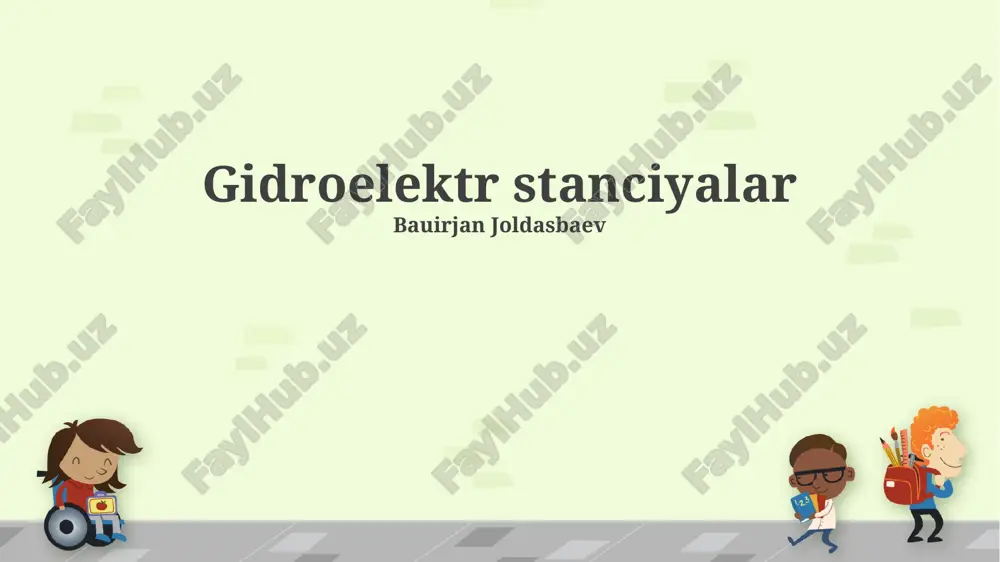 gidroelektr stanciyalar — PPTX