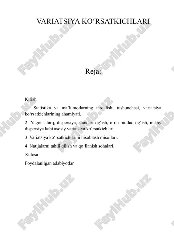 variatsiya koʻrsatkichlari — DOCX