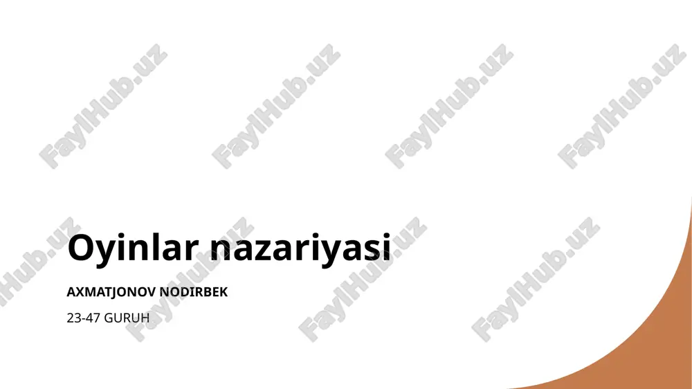 oyinlarnazariyasi — PPTX