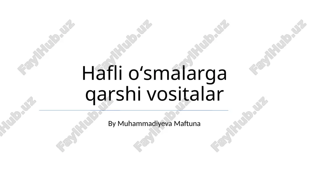 o'smaga qarshi vositalar — PPTX