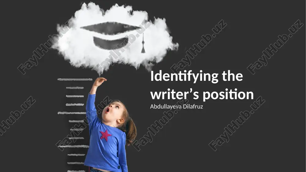 identifying the writerʼs position — PPTX