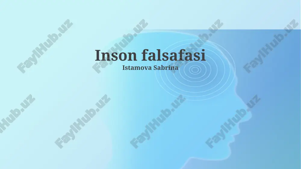 inson falsafasi — PPTX
