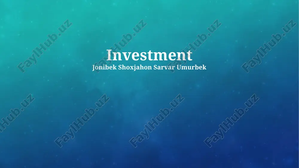 investment fundamentals — PPTX
