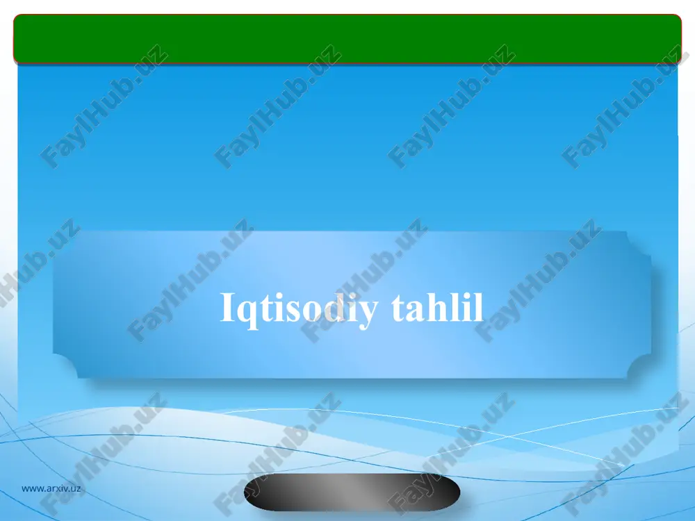 iqtisodiy tahlil — PPTX